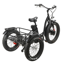 48V 500W Fat Tire Electric Tricycles Three Wheel Adults for Cargo